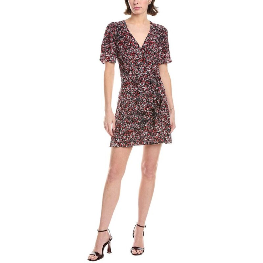 The Kooples Womens  Flowers Dot Mini Dress, Black